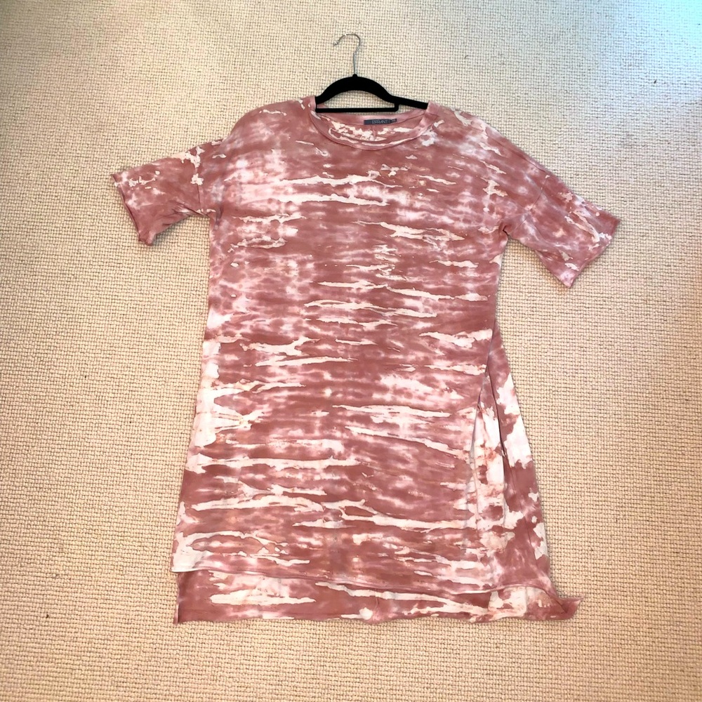 Stylish Pink Tie-Dye Mini Dress